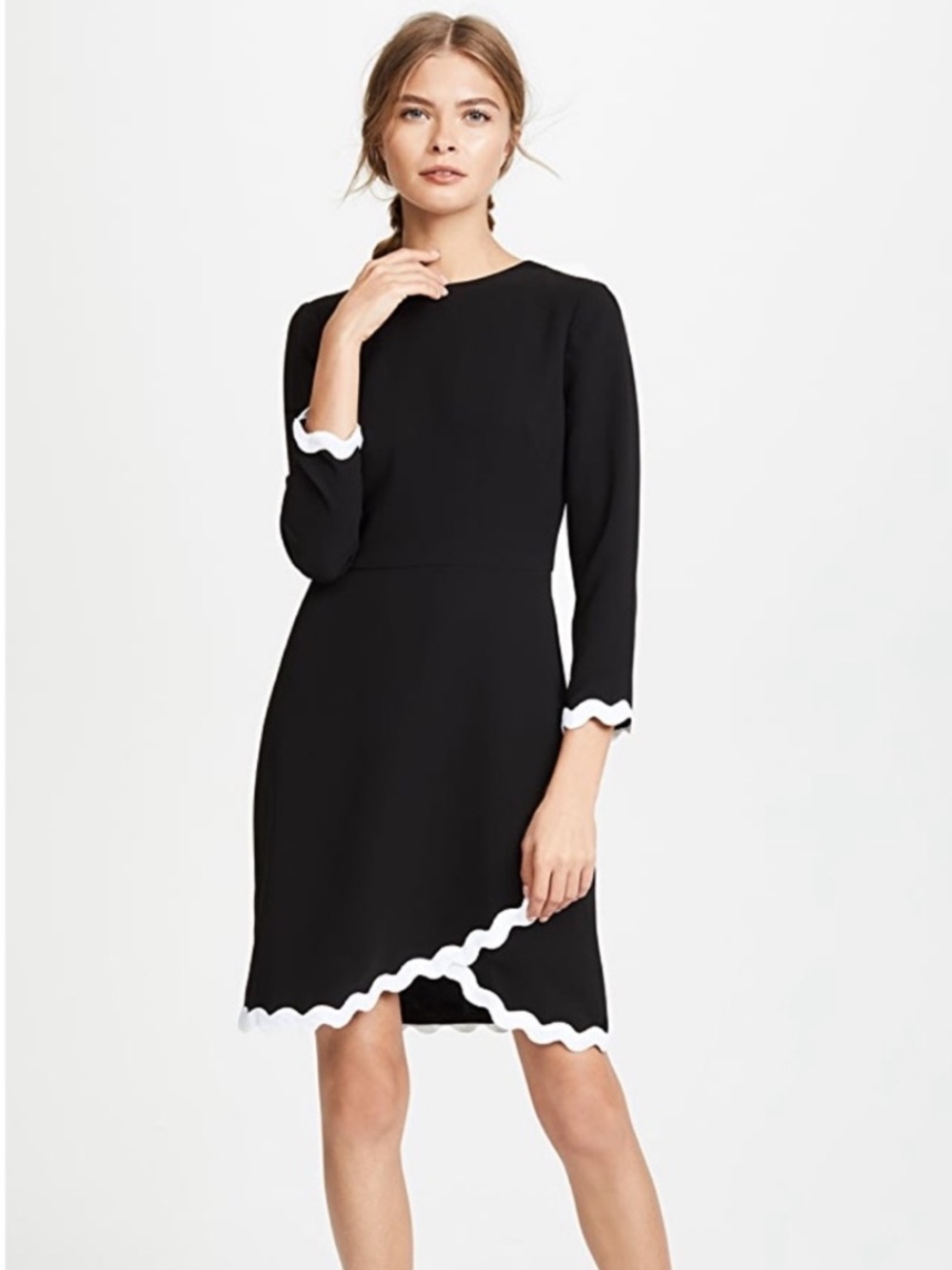 Shoshanna “Sutter” Scallop Trim Dress